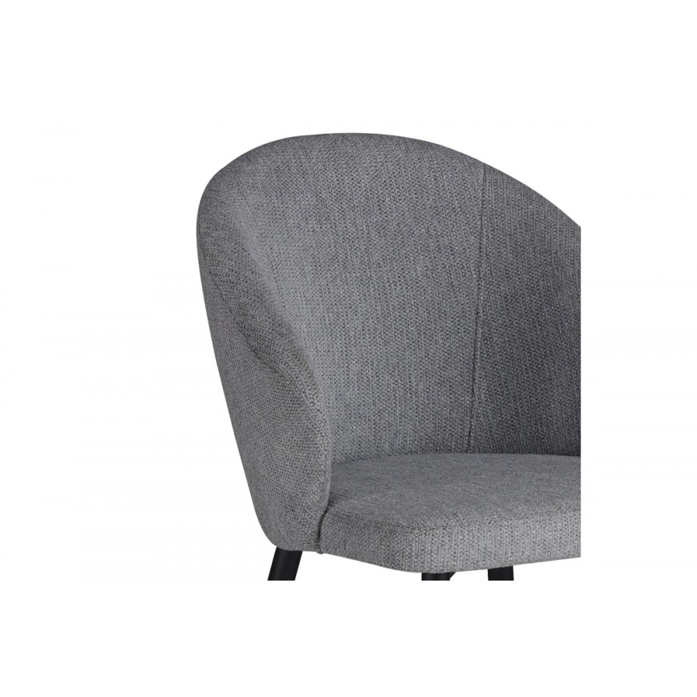 Πολυθρόνα "PATYA" από ύφασμα/μέταλλο σε γκρι/μαύρο χρώμα 56x61x82