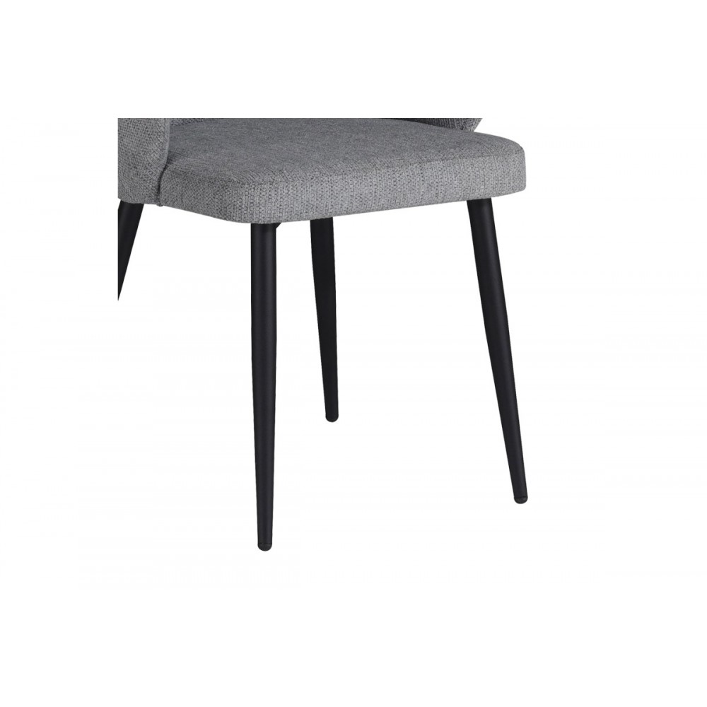 Πολυθρόνα "PATYA" από ύφασμα/μέταλλο σε γκρι/μαύρο χρώμα 56x61x82