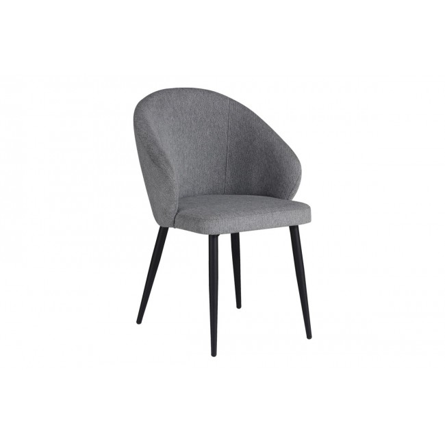 Πολυθρόνα "PATYA" από ύφασμα/μέταλλο σε γκρι/μαύρο χρώμα 56x61x82