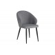 Πολυθρόνα "PATYA" από ύφασμα/μέταλλο σε γκρι/μαύρο χρώμα 56x61x82