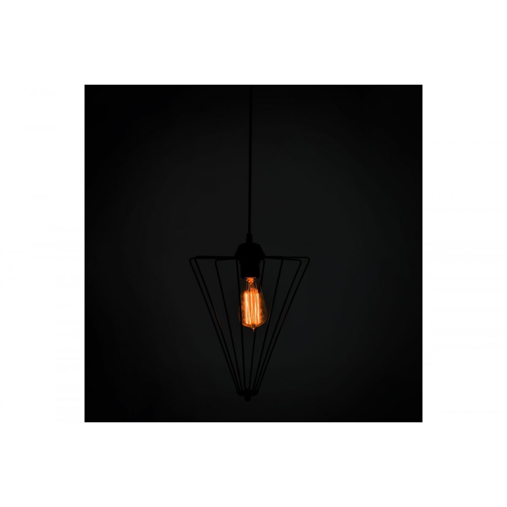 Φωτιστικό οροφής μονόφωτο "SAWAY" από μέταλλο σε χρώμα μαύρο 30x30x80