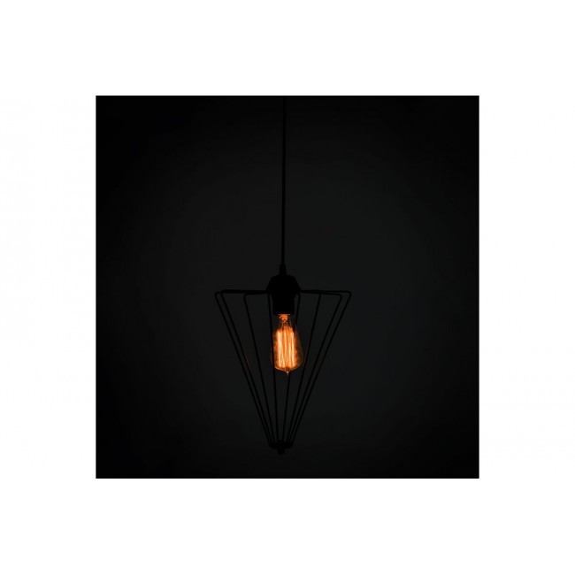 Φωτιστικό οροφής μονόφωτο "SAWAY" από μέταλλο σε χρώμα μαύρο 30x30x80