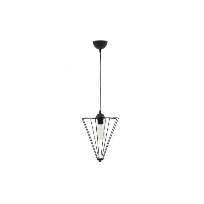 Φωτιστικό οροφής μονόφωτο "SAWAY" από μέταλλο σε χρώμα μαύρο 30x30x80
