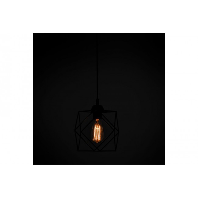 Φωτιστικό οροφής μονόφωτο "ALAMA" από μέταλλο σε χρώμα μαύρο 20x20x74