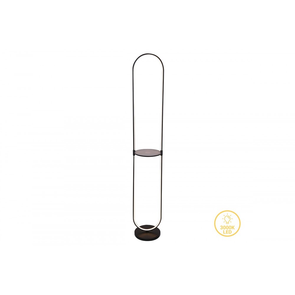 Φωτιστικό δαπέδου ''REFLECT'' LED από μέταλλο/αλουμίνιο σε χρώμα μαύρο Φ26x165