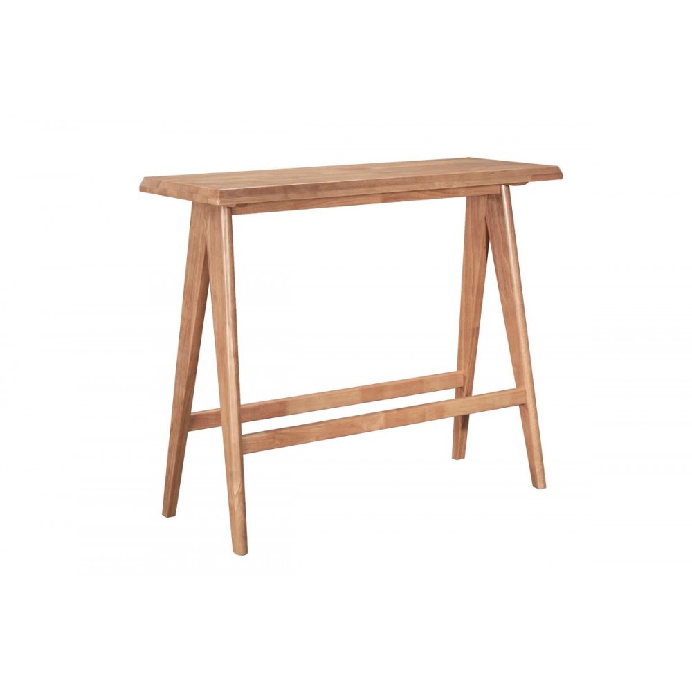 Τραπέζι \'\'Bar Winslow\'\' από ξύλο rubberwood σε χρώμα ανοικτό καρυδί 120x45x100