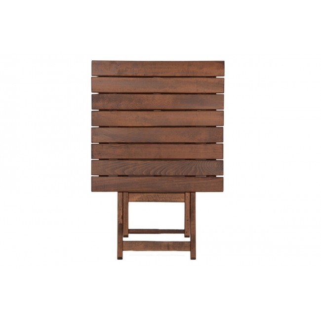 Τραπέζι ''Retto'' από μασίφ ξύλο οξιάς σε χρώμα καρυδί  70x70x71