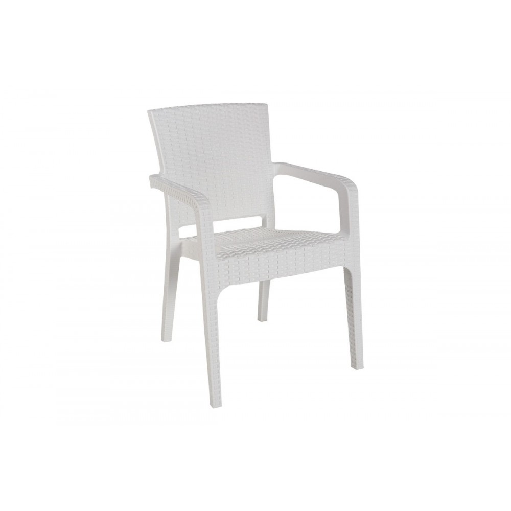 Τραπεζαρία κήπου 5τμχ "GROOVY-HALCYON" από PP σε χρώμα  λευκό 80x80x74,5