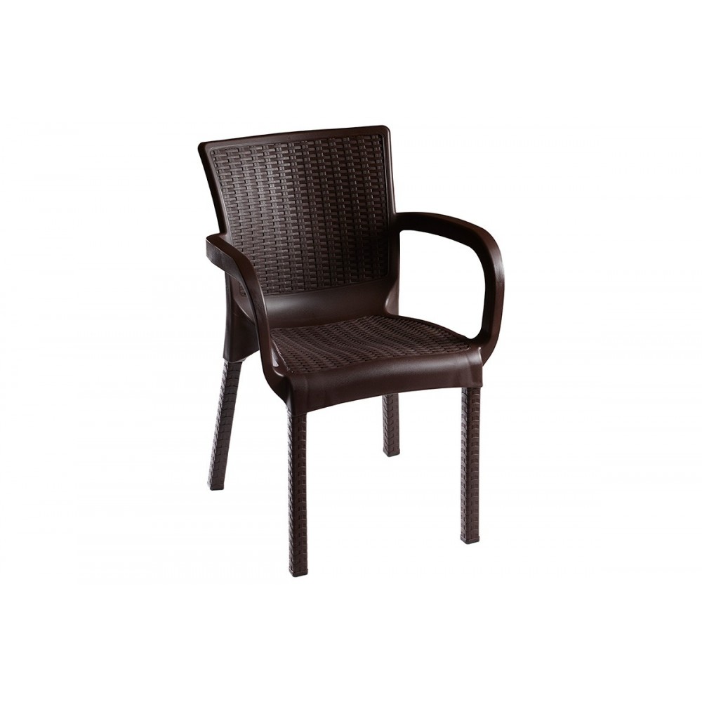 Τραπεζαρία κήπου ''Explore-Festive'' σετ 5τεμ από PP σε χρώμα καφέ 150x90x73,5