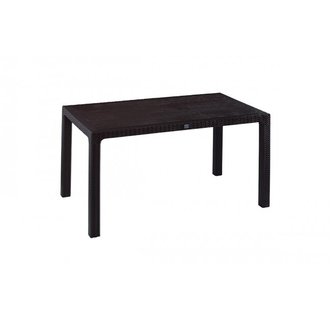 Τραπεζαρία κήπου ''Explore-Festive''  σετ 7τεμ από PP σε χρώμα καφέ 150x90x73,5