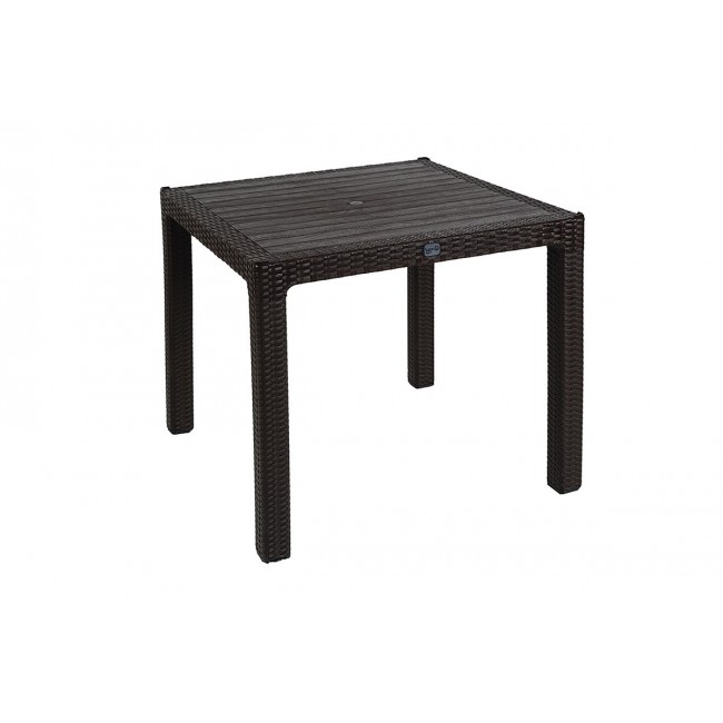 Τραπεζαρία κήπου ''Explore-Confident''  σετ 3τεμ από PP σε χρώμα καφέ 90x90x73,5