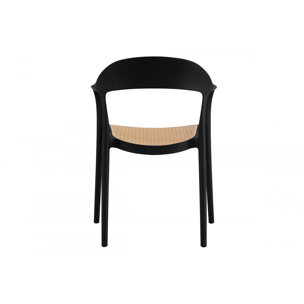 Καρέκλα "EMBER" από PP σε χρώμα μπεζ/μαύρο 52.5x56.5x81
