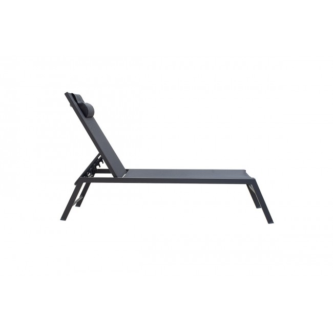 Ξαπλώστρα ''Kiara'' από αλουμίνιο/textilene σε χρώμα ανθρακί