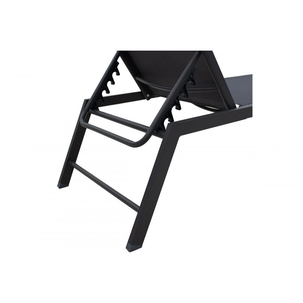 Ξαπλώστρα ''Kiara'' από αλουμίνιο/textilene σε χρώμα ανθρακί