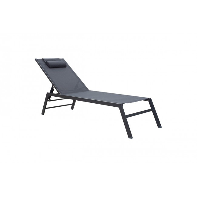 Ξαπλώστρα ''Kiara'' από αλουμίνιο/textilene σε χρώμα ανθρακί