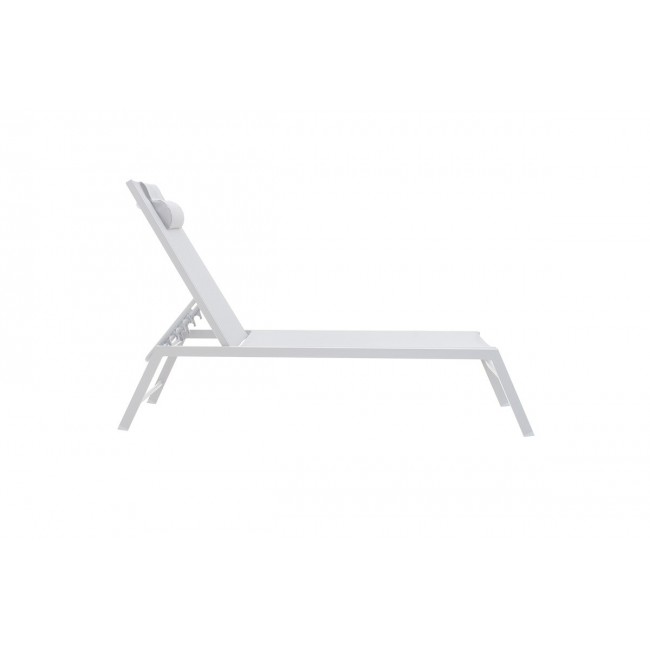 Ξαπλώστρα ''Kiara'' από αλουμίνιο σε χρώμα λευκό-textilene/μπεζ