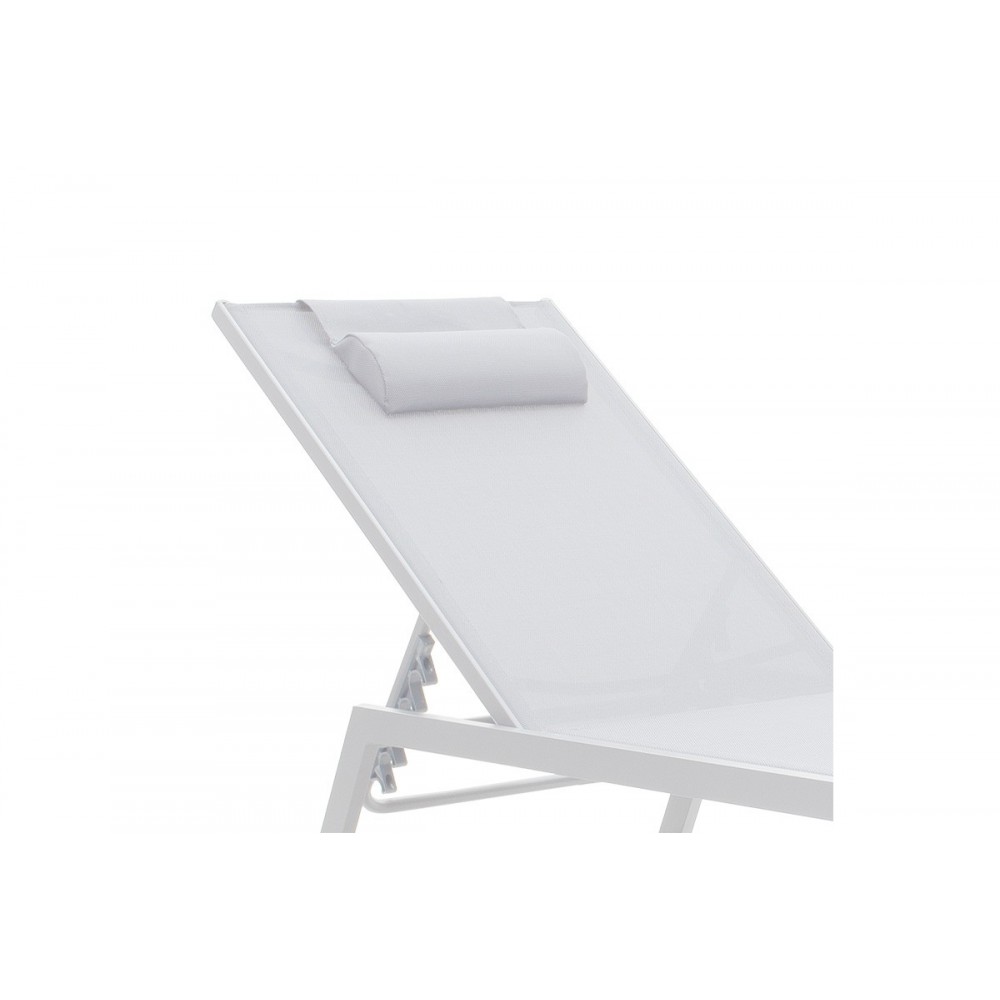 Ξαπλώστρα ''Kiara'' από αλουμίνιο σε χρώμα λευκό-textilene/μπεζ