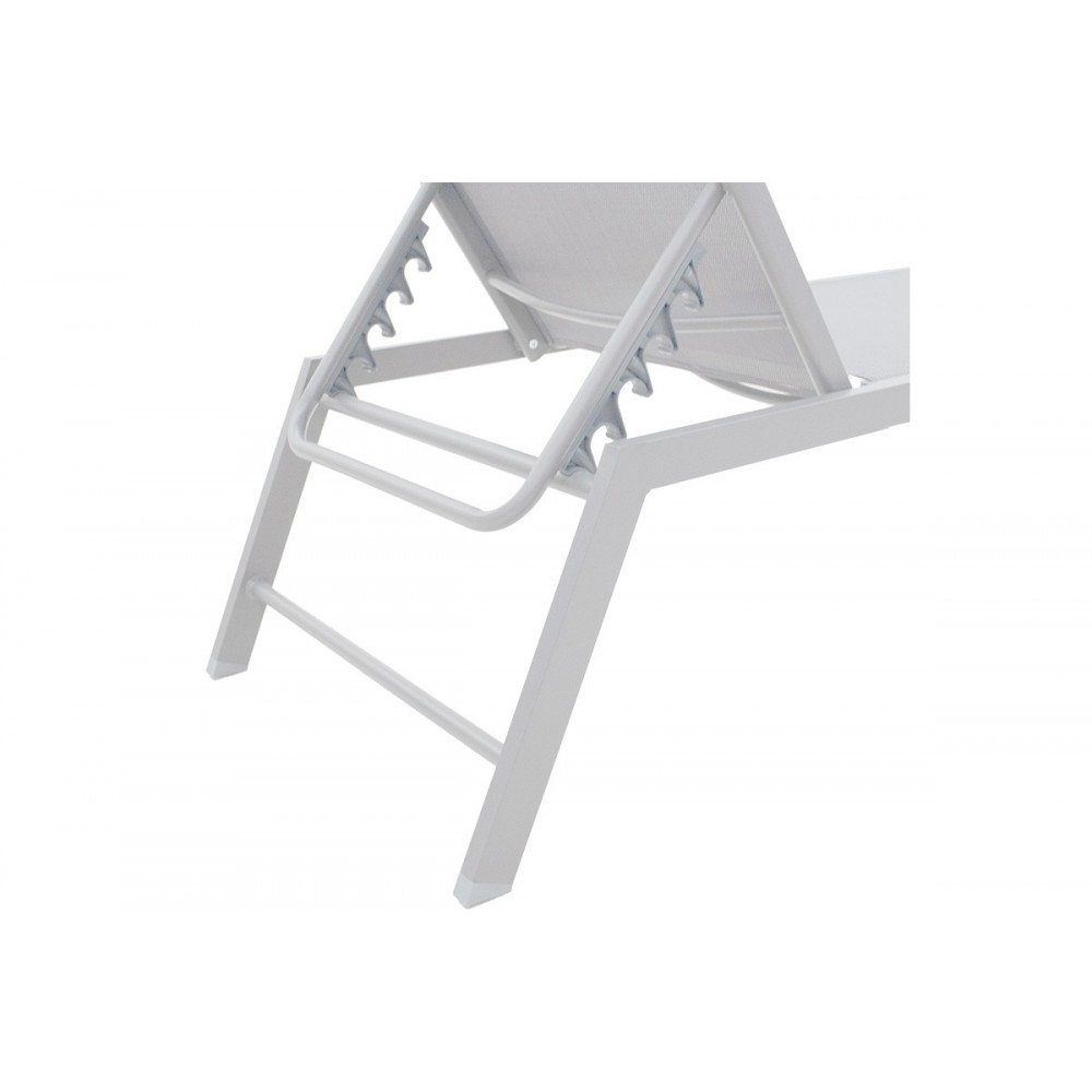 Ξαπλώστρα ''Kiara'' από αλουμίνιο σε χρώμα λευκό-textilene/μπεζ