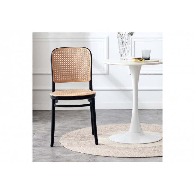 Καρέκλα "JUNIPER" από PP σε χρώμα μπεζ/μαύρο 51x40.5x86.5