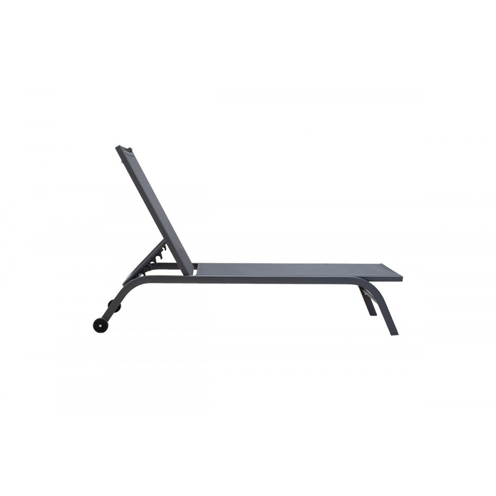 Ξαπλώστρα ''Jaipur'' από αλουμίνιο-textilene σε χρώμα ανθρακί