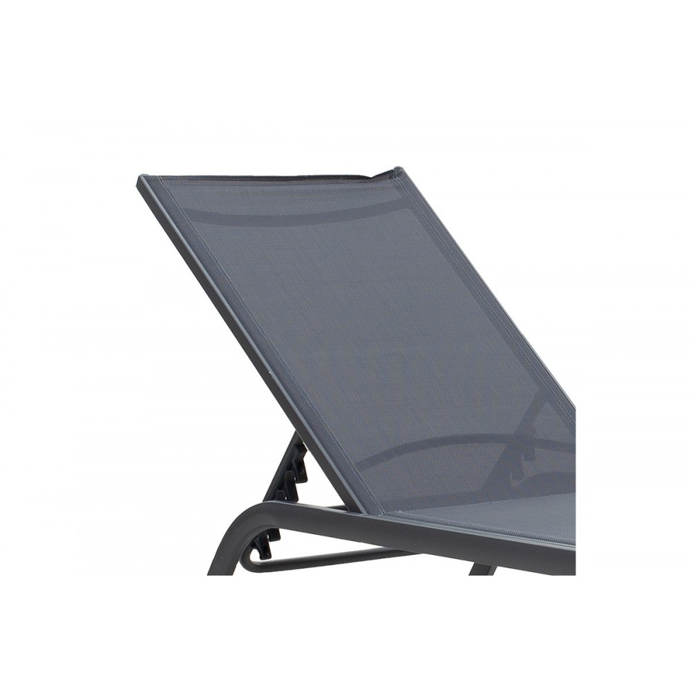 Ξαπλώστρα ''Jaipur'' από αλουμίνιο-textilene σε χρώμα ανθρακί