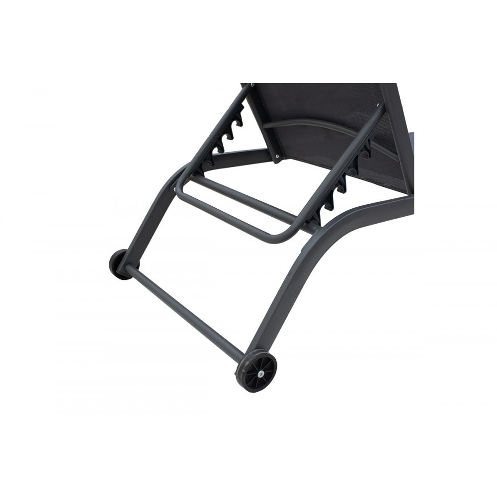 Ξαπλώστρα ''Jaipur'' από αλουμίνιο-textilene σε χρώμα ανθρακί