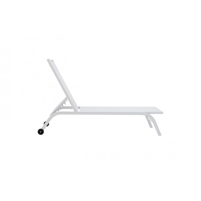 Ξαπλώστρα ''Jaipur'' από αλουμίνιο σε χρώμα λευκό-textilene/μπεζ