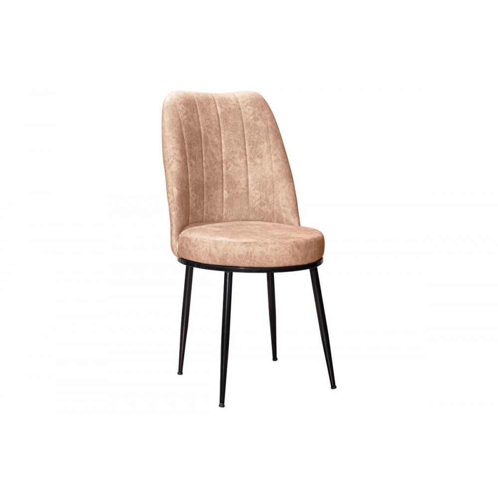 Καρέκλα ''FARELL'' I από ύφασμα/μέταλλο σε χρώμα εκρού antique-μαύρο πόδι