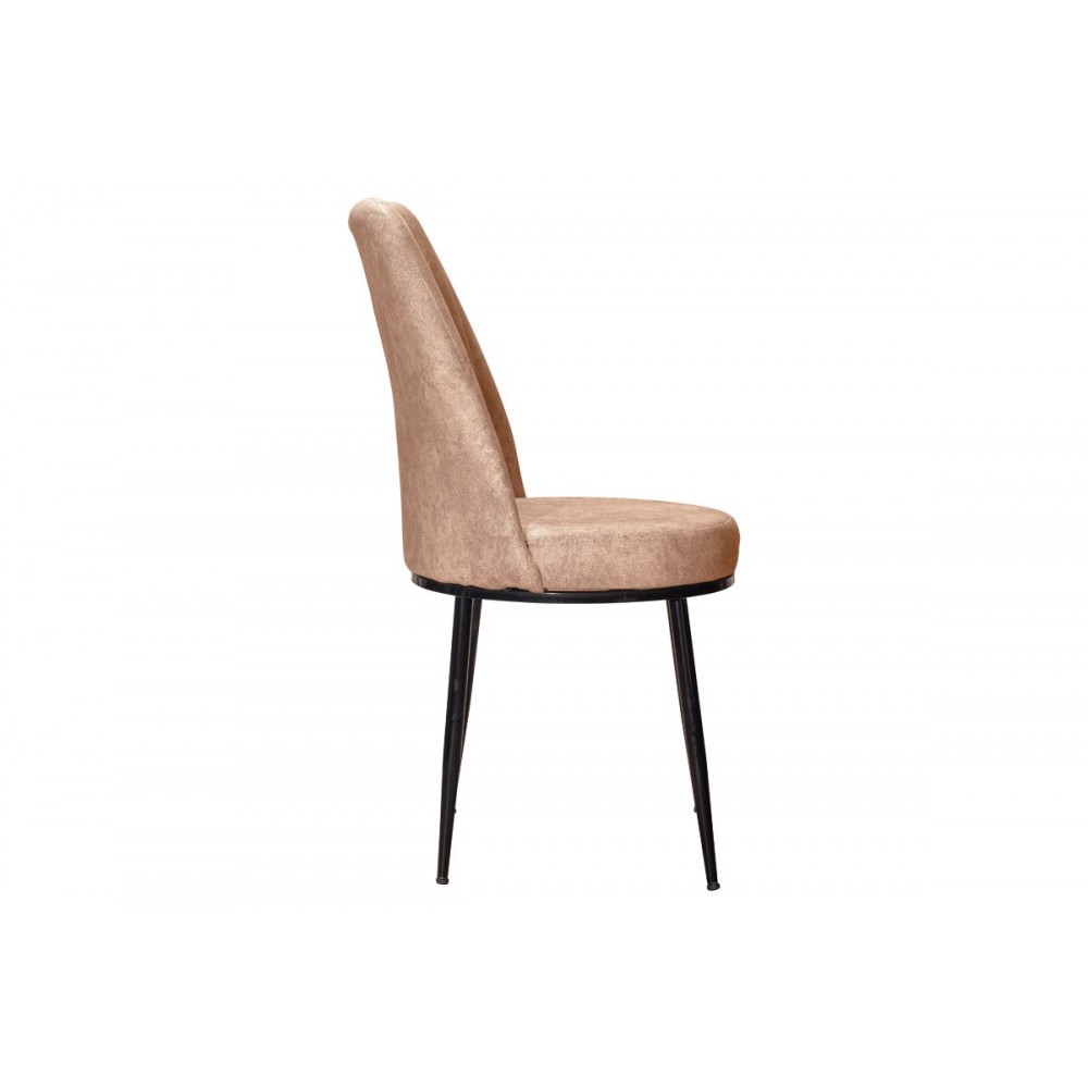 Καρέκλα ''FARELL'' I από ύφασμα/μέταλλο σε χρώμα εκρού antique-μαύρο πόδι