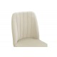 Καρέκλα ''VESPERA I'' από βελούδο σε χρώμα εκρού/καρυδί 45x52x95
