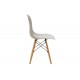 Καρέκλα ''JULITA'' από PP σε χρώμα γκρι/φυσικό πόδι 41x46x83