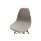 Καρέκλα ''JULITA'' από PP σε χρώμα γκρι/φυσικό πόδι 41x46x83