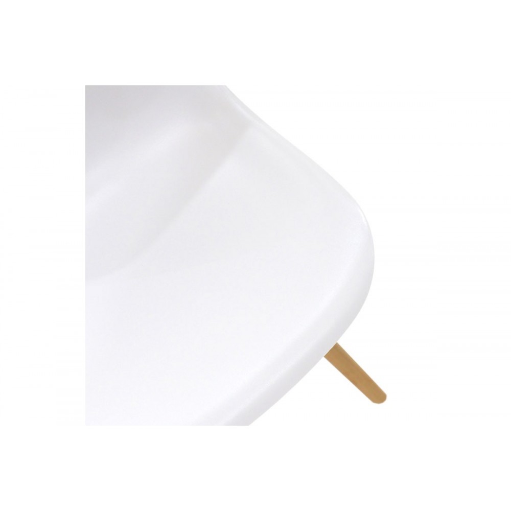 Καρέκλα ''JULITA'' από PP/ξύλο σε χρώμα λευκό/φυσικό πόδι 41x46x83