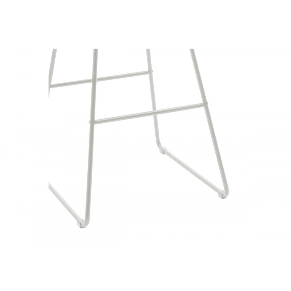 Σκαμπό μπαρ ''SETH'' από μέταλλο σε χρώμα λευκό 52x52x99