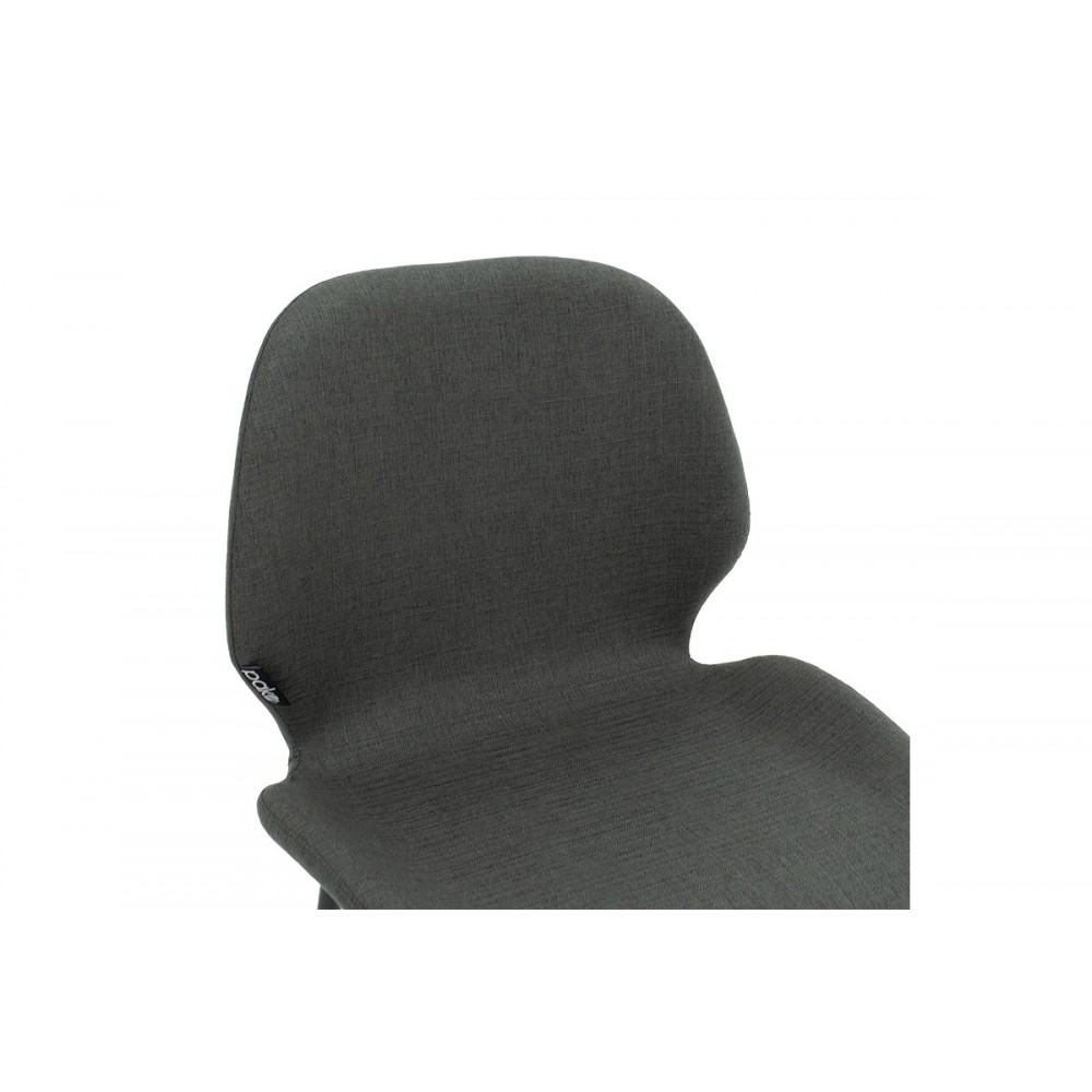 Σκαμπό bar ''IMPEL'' από μέταλλο/ύφασμα μαύρο/ανθρακί