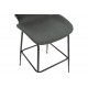 Σκαμπό bar ''IMPEL'' από μέταλλο/ύφασμα μαύρο/ανθρακί