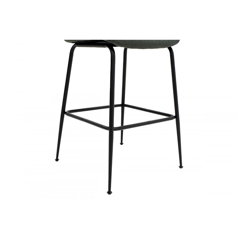 Σκαμπό bar ''IMPEL'' από μέταλλο/ύφασμα μαύρο/ανθρακί