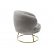 Πολυθρόνα ''RONY'' από βελούδο σε χρώμα γκρι/χρυσό 78x75x82