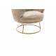Πολυθρόνα ''RONY'' από βελούδο σε χρώμα μπεζ/χρυσό 78x75x82