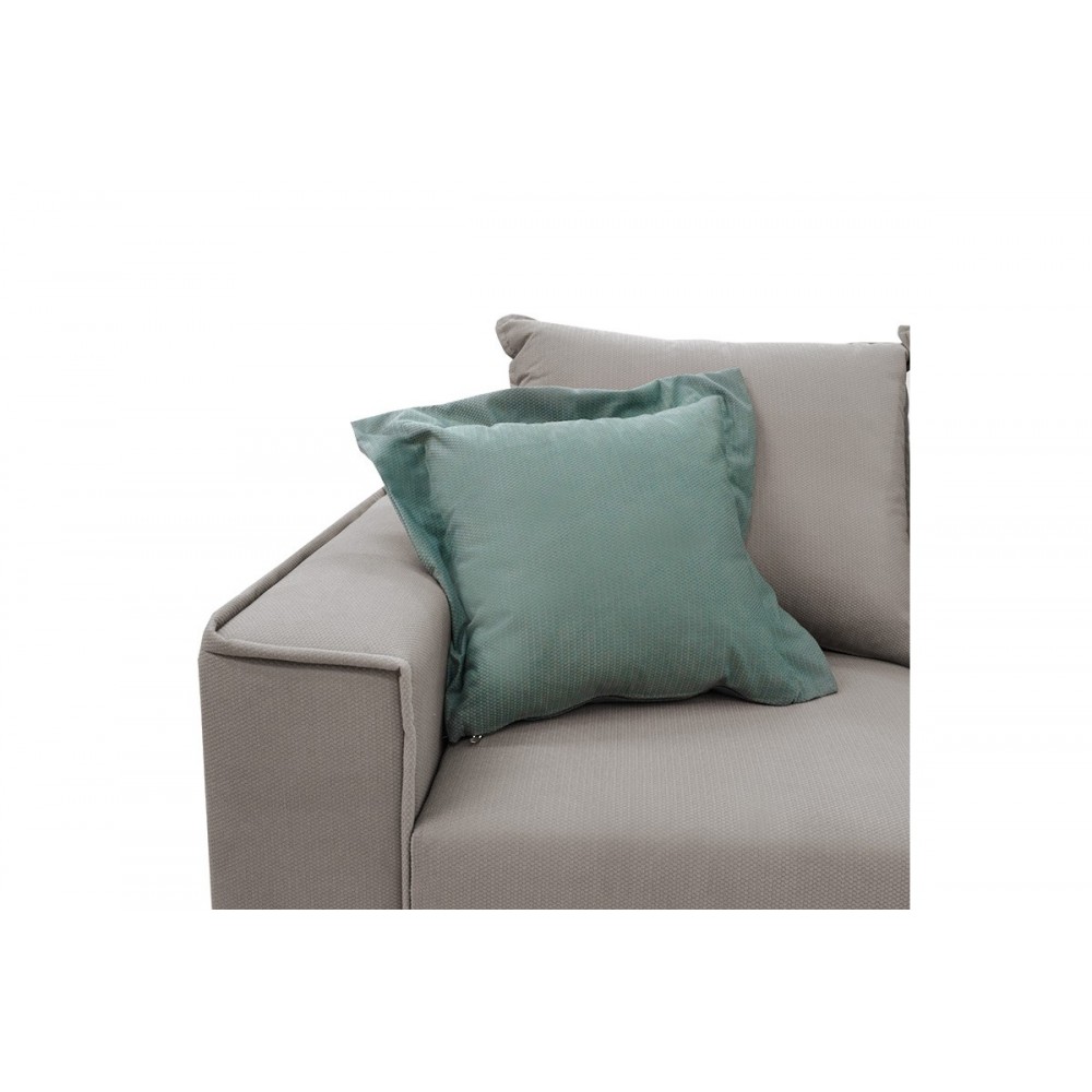 Γωνιακός καναπές ''FABULOUS'' αναστρέψιμος από ύφασμα σε χρώμα elephant-ciel 240x165x95