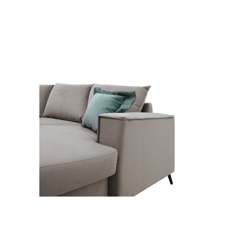 Γωνιακός καναπές ''FABULOUS'' αναστρέψιμος από ύφασμα σε χρώμα elephant-ciel 240x165x95