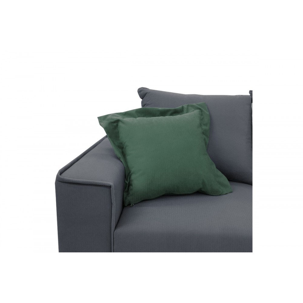 Γωνιακός καναπές ''FABULOUS'' αναστρέψιμος από ύφασμα σε χρώμα ανθρακί/κυπαρισσί 240x165x95