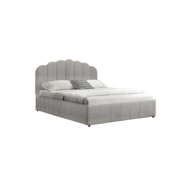 Κρεβάτι διπλό ''TATIANA''με αποθηκευτικό χώρο από ύφασμα σε χρώμα γκρι για στρώμα 160x200
