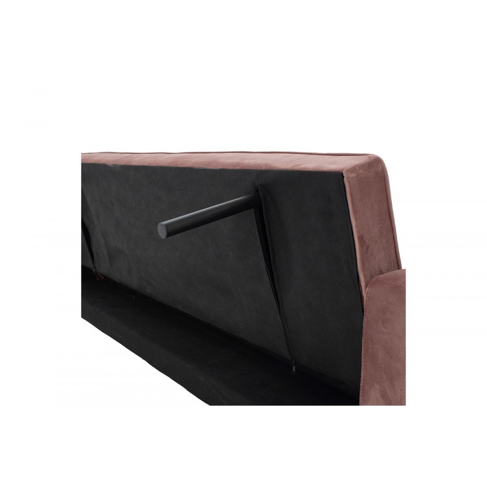 Καναπές-κρεβάτι ''SUCCESS'' 3θέσιος από βελούδο σε χρώμα σάπιο μήλο 190x80x84