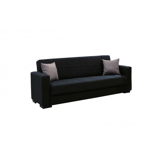 Kαναπές κρεβάτι ''VOX'' 3θέσιος από ύφασμα σε χρώμα μαύρο 212x77x80