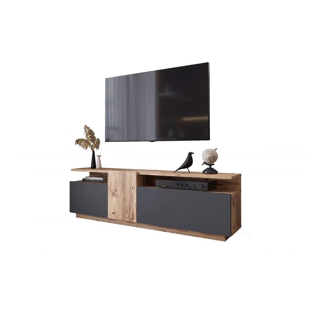 Έπιπλο τηλεόρασης ''ELANA'' σε χρώμα sonoma/ανθρακί 150x29.5x46.3