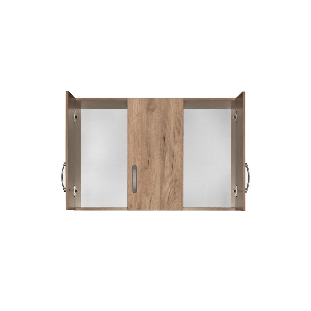 Πατάρι ντουλάπας ''ZELIA'' τρίφυλλο σε χρώμα φυσικό mo 90x42x60