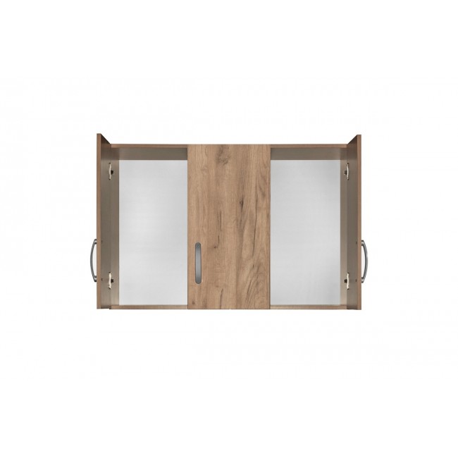 Πατάρι ντουλάπας ''ZELIA'' τρίφυλλο σε χρώμα φυσικό mo 90x42x60