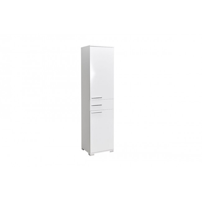 Ντουλάπα ''CHAD'' με συρτάρια σε χρώμα λευκό gloss 45x40x188