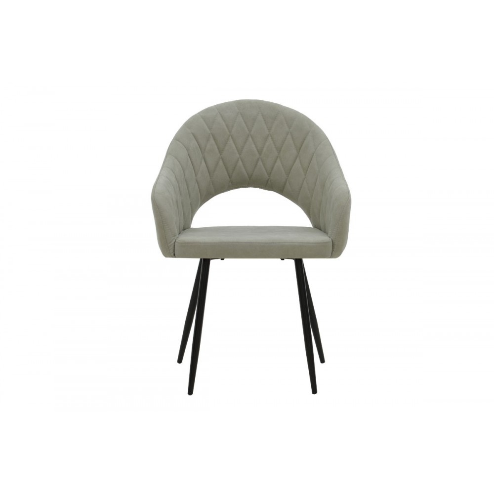 Πολυθρόνα ''MACIE'' από ύφασμα/μέταλλο σε χρώμα antique γκρι-μαύρο 58x50x85